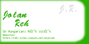 jolan reh business card